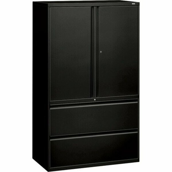 The Hon Co Lateral File, 2-Drawer, w/Storage, 42inx18inx64-1/4in, Black HON895LSP